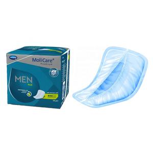 Men’s incontinence pad and packaging, absorbent hygiene product for male bladder support