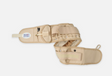 Beige orthopedic back belt with adjustable straps and hook-and-loop fasteners for pain support