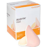 Allevyn Heel foam dressing with product box for wound care and heel protection