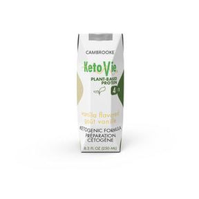 KetoVie plant-based protein vanilla flavored ketogenic formula drink carton, 250 ml