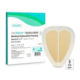 Bordered hydrocolloid dressing for sacral area, box of 5, medical wound care supply