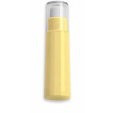 yellow medical inhaler with clear cap on white background