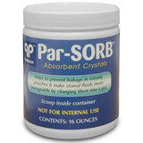 Par-SORB absorbent crystals container for ostomy pouch leakage prevention, 16 ounces