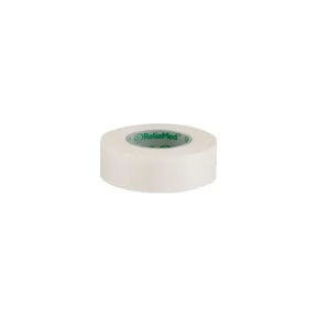 Single roll of white medical adhesive tape with visible ReliaMed branding on inner core