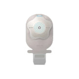 Ostomy bag with adhesive barrier and integrated closure, medical supply for stoma care