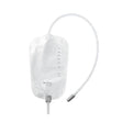 leg urine drainage bag with clamp closure and flexible drainage tube