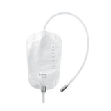 leg urine drainage bag with clamp closure and flexible drainage tube