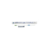 Sterile intermittent urinary catheter with lubricating gel packet and packaging