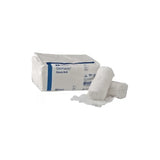 Covidien Dermacea gauze roll pack with two white rolled medical gauze dressings.
