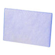 Rectangular white medical filter pad for respiratory devices or CPAP machines