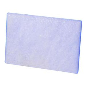 Rectangular white medical filter pad for respiratory devices or CPAP machines