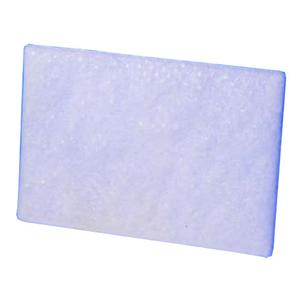 Rectangular white medical filter pad for respiratory devices or CPAP machines
