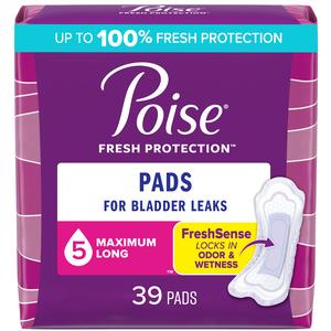 Poise Ultra Plus With Side Shields, Maximum Long, 14.37" L