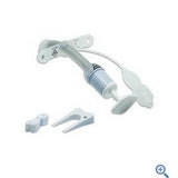 Tracheostomy tube with adjustable neck strap, inflation balloon, and tube accessories