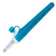 Sterile blue medical catheter with cap for home healthcare supplies