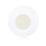 Round adhesive medical patch with transparent center for chronic condition care