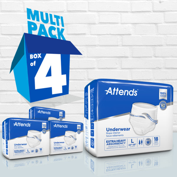 Attends Underwear, Extra Heavy Absorbency, Large