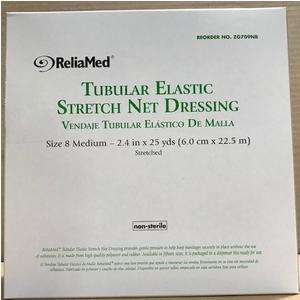 ReliaMed tubular elastic stretch net dressing box, medium size, for wound care, non-sterile