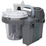 Portable medical suction machine with clear canister and control panel, home healthcare supply