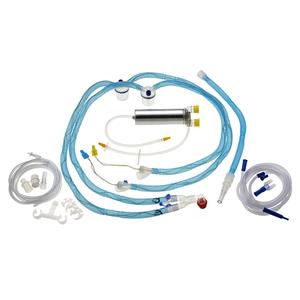 Medical tubing set with connectors, clamps, and filter for home medical use