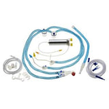 Medical tubing set with connectors, clamps, and filter for home medical use