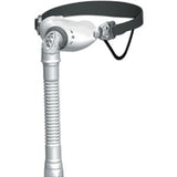 CPAP headgear with adjustable strap and flexible tube for sleep apnea therapy