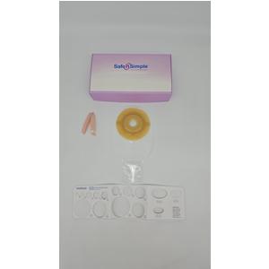 12" Drainable One Piece Pouch, Extended Wear, Convex, Transparent, 1-1/8" Precut Stoma Opening, With Standard Curved Tail Closure, And Belt Tabs