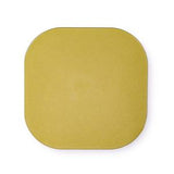 Square hydrocolloid wound dressing with rounded corners on white background