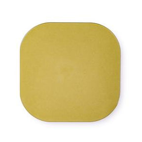 Square hydrocolloid wound dressing with rounded corners on white background