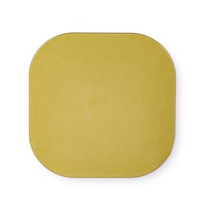 Square hydrocolloid wound dressing with rounded corners on white background