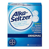 Alka-Seltzer Original box for heartburn, indigestion and headache relief, 36 effervescent tablets
