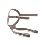 CPAP headgear strap for sleep apnea, adjustable gray fabric for nasal mask support