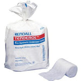 Synthetic undercast padding roll and packaging for medical support or wound care.