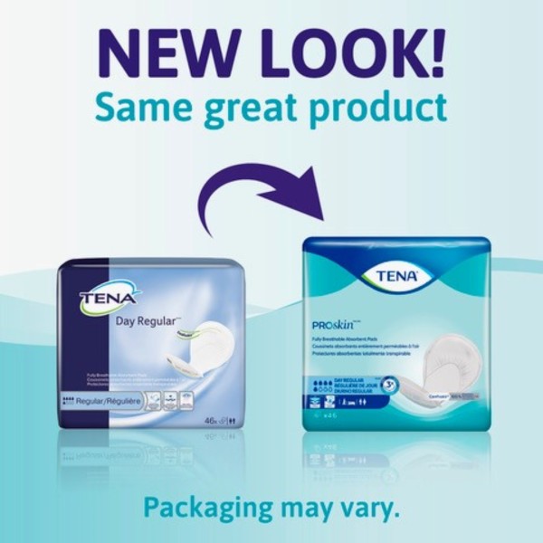 TENA ProSkin Day Regular Absorbent Pads Moderate Absorbency, Unisex, 24"