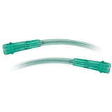 Oxygen nasal cannula tubing with green connectors, medical oxygen supply accessory