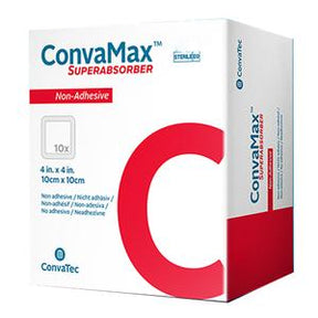 ConvaMax Superabsorber non-adhesive wound dressing box, 4x4 inch, medical supply product