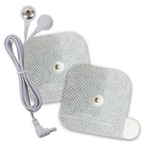 Two adhesive electrode pads with connecting lead wire for medical TENS unit