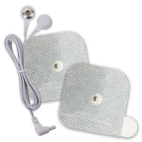 Two adhesive electrode pads with connecting lead wire for medical TENS unit