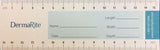 Medical measurement ruler with DermaRite branding, centimeter scale, and wound assessment fields.