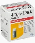 Accu-Chek FastClix lancets box, 100 count, for blood glucose monitoring