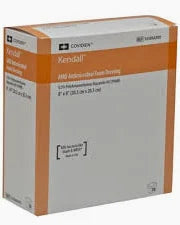 Box of Covidien Kendall AMD antimicrobial foam dressing medical supplies