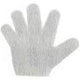white textured exfoliating glove for skincare or bathing