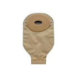 Beige colostomy bag with adhesive barrier for ostomy care and medical supply needs
