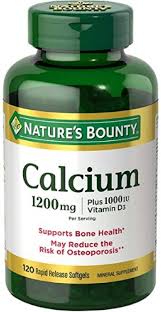 Nature's Bounty Absorbable Calcium With Vitamin D Softgels, 1200mg, 120 Ct
