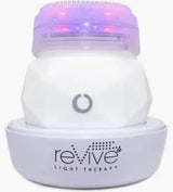Portable light therapy device with LED lights and revive branding for home medical care