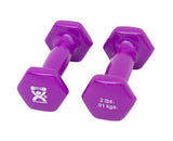 Cando Vinyl Coated Dumbbell, Violet, 2 Lb., Pair
