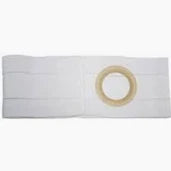 5" White, Regular Elastic, Flat Panel Belt, Prolapse Flap, Large, 3-1/4" Center Opening