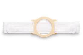 Special 6" White, Cool Comfort, Nu-form Belt, Extra Large, Custom: 2-5/8" Blue Bias Ring