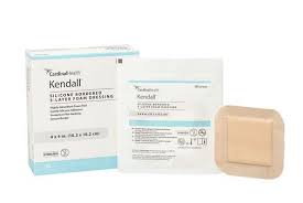 Cardinal Health Kendall Silicone Bordered 5-layer Foam Dressing, 3" X 3" - Replaces Zdsf33b