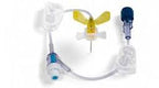Medical butterfly infusion set with tubing and needle for home care and chronic condition support